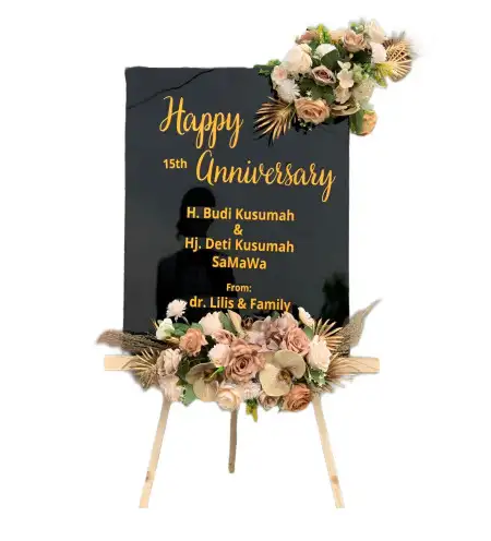 Papan Bunga Akrilik Pasir Garam